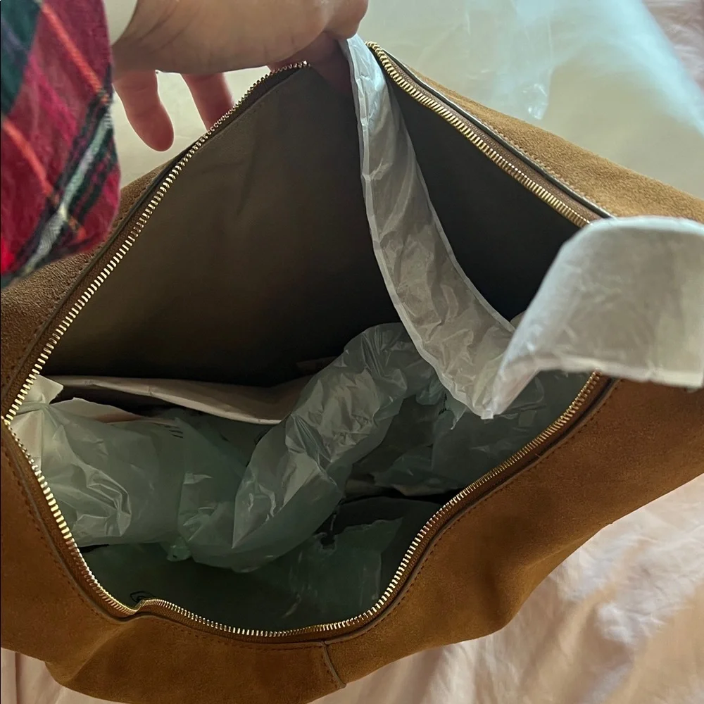 Madewell Brown Suede Hobo Bag - Picture 2 of 6